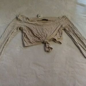 Creme color crop top